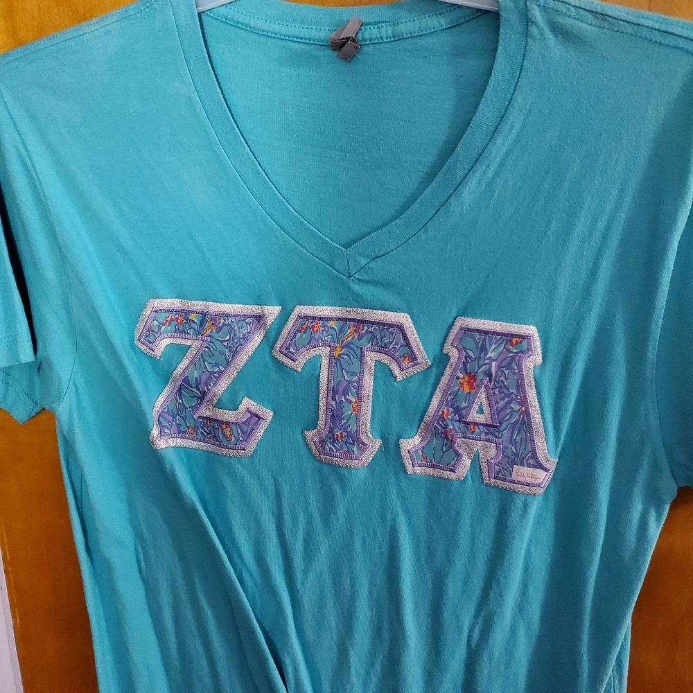 Zeta Tau Alpha Metallic Lily Pulitzer Letters
